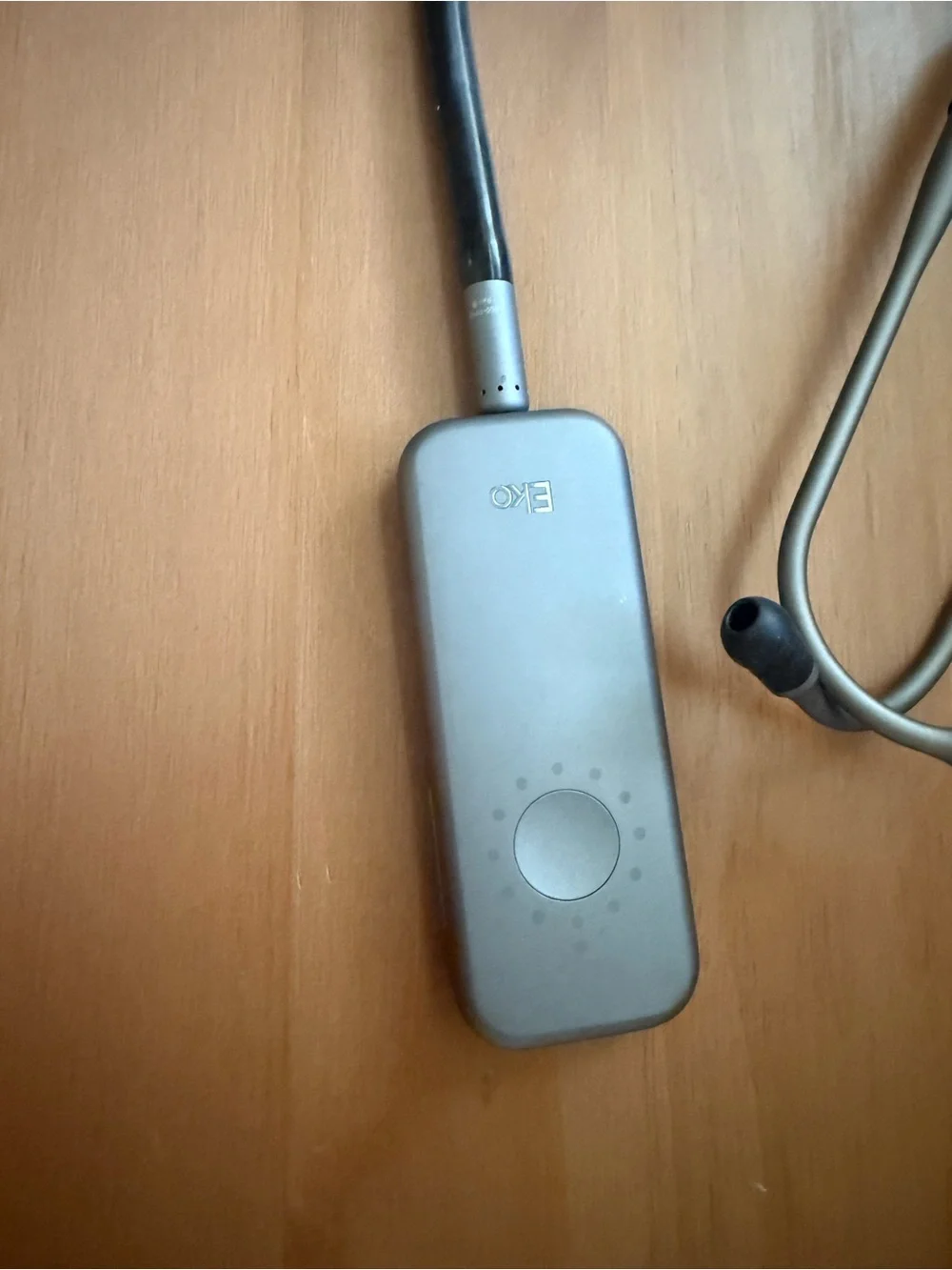 Wireless Stethoscope Headset in Gray and Black EKO DUO